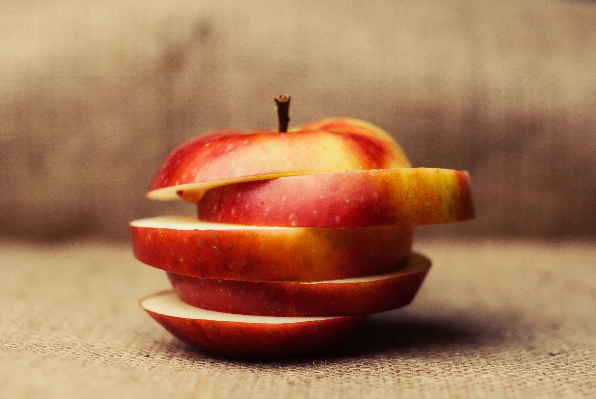sliced apple